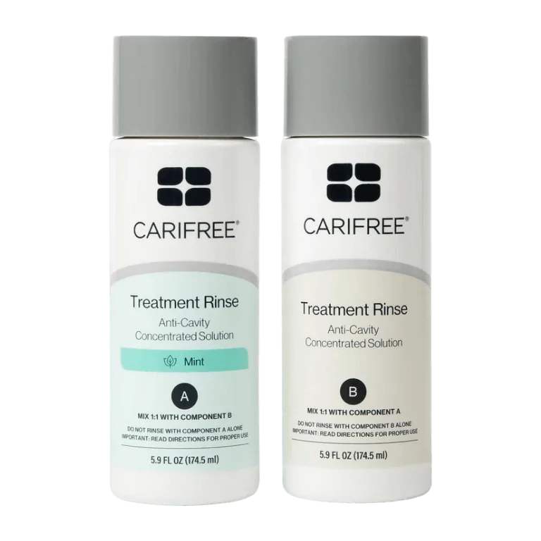 CariFree Treatment Rinse component A and B bottles